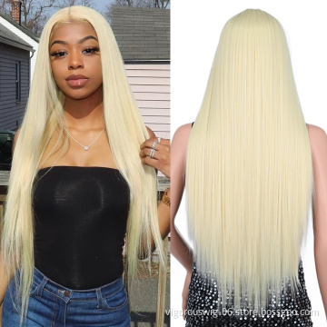 Vigorous fashion long ombre lace synthetic fiber braiding hair wholesale cheap premium full wig front for black women cosplay